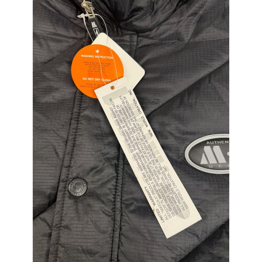 VTG Match 1 Gear Mens XXL Black Red Quilted Puffer Parka Jacket Hooded NWT - Picture 6 of 8